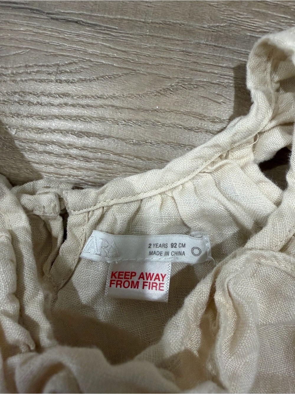 Zara Cream Ruffle Two-Piece Set - Picture 2 of 2